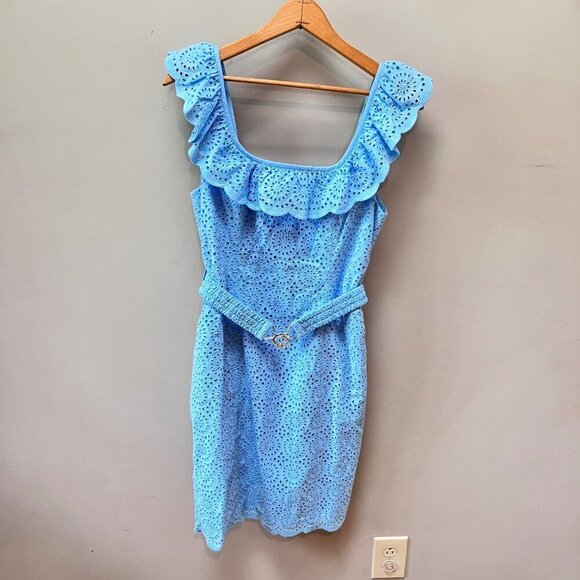 Lilly Pulitzer Ryan Eyelet Shift‎ Dress - Size 4 - Picture 1 of 9